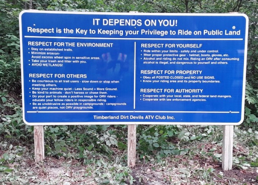 big-blue-sign Respect Reminder Sign